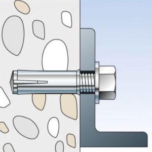 Kies het type verankeringsmateriaal - Verankeringsset mechanisch (standaard)